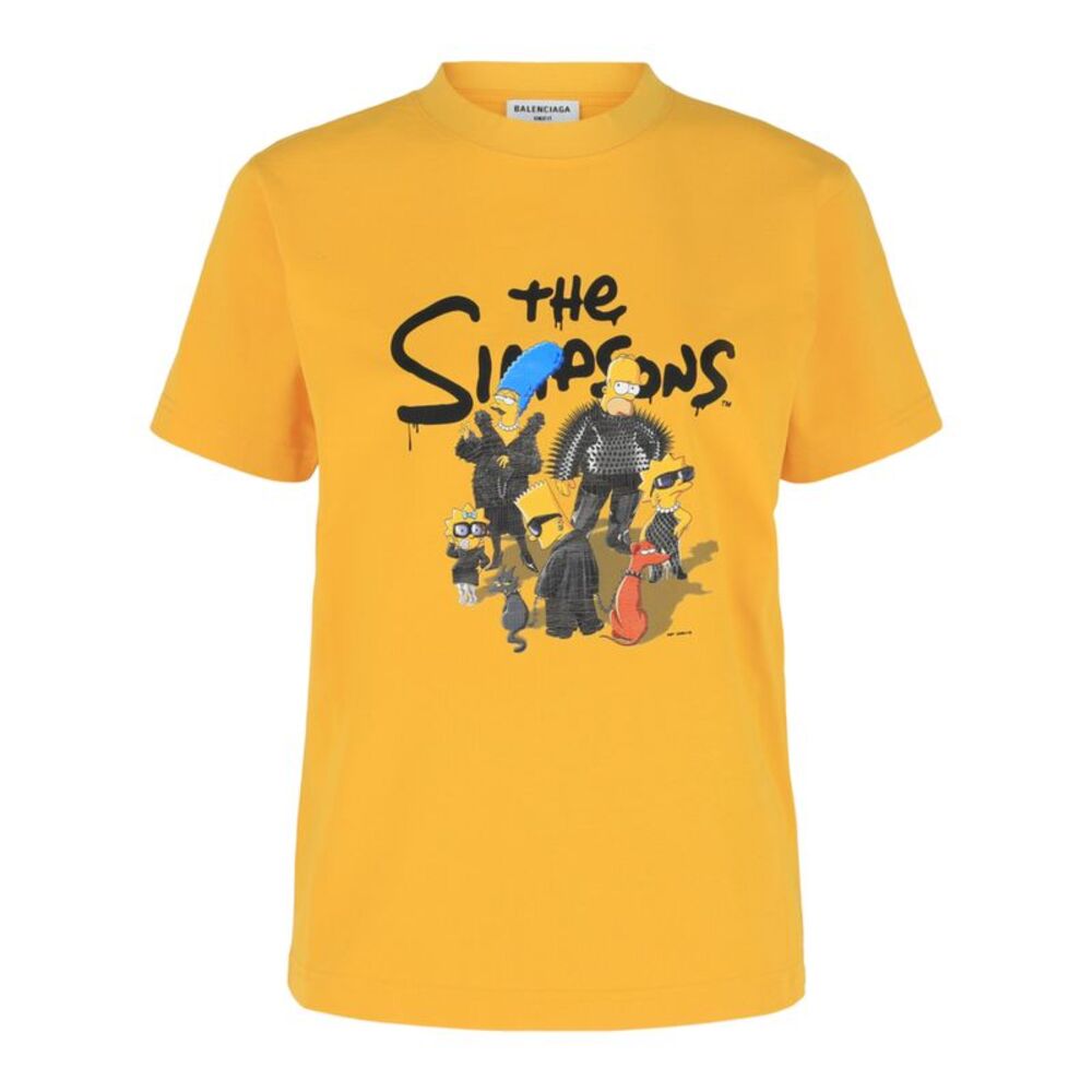 Balenciaga x The Simpsons Small-Fit T-Shirt Yellow Womens